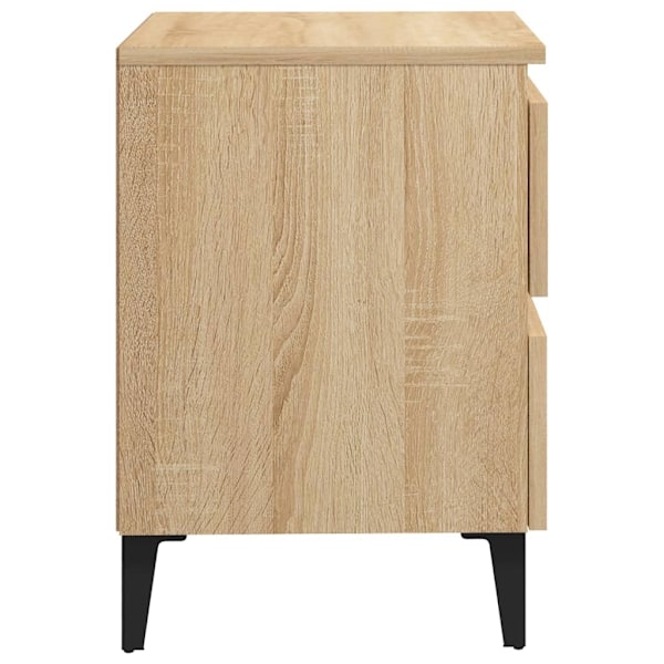 vidaXL Sängbord sonoma-ek 40x35x50 cm konstruerat trä Brun