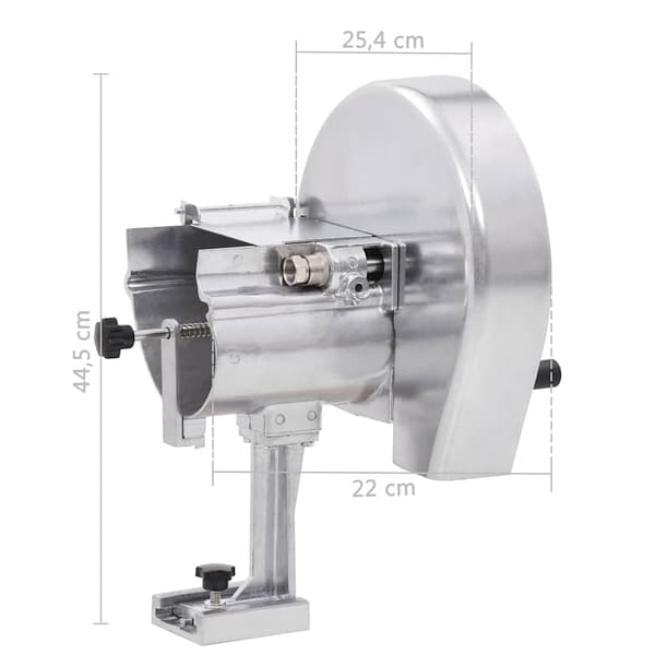 vidaXL Manuell grönsaksskärare silver 22x44,5 cm aluminium Silver
