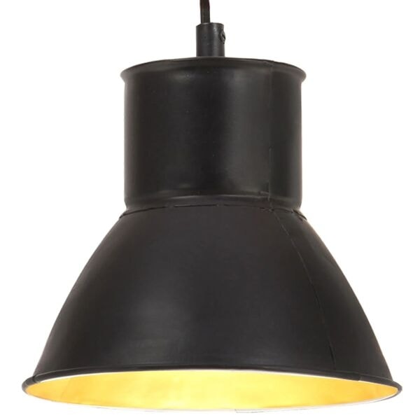 vidaXL Hänglampa industriell 25 W svart rund 17 cm E27 Svart