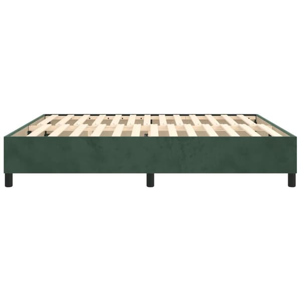 vidaXL Ramsäng mörkgrön 200x200 cm sammet Grön
