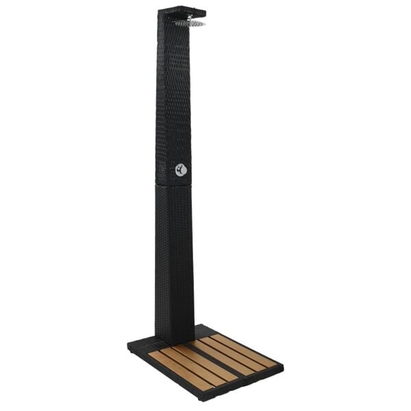 vidaXL Utomhusdusch konstrotting WPC Svart