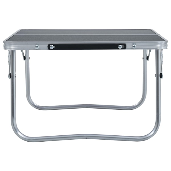 vidaXL Hopfällbart campingbord grå aluminium 60x40 cm grå
