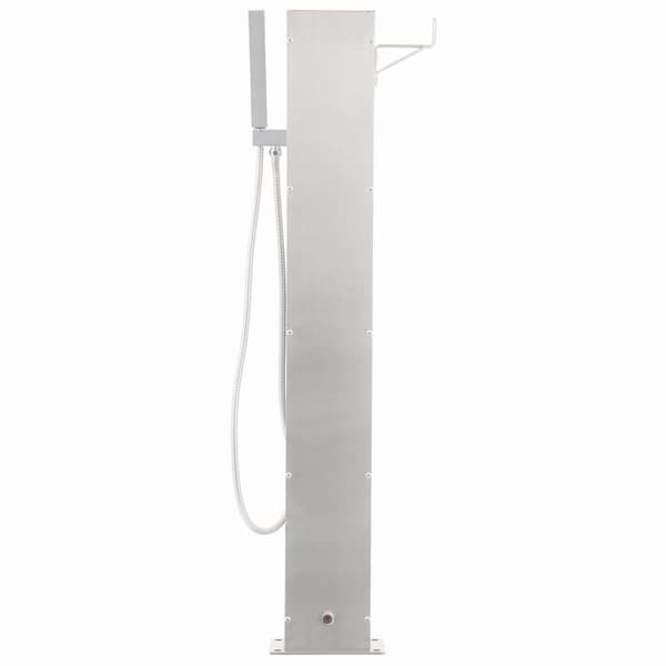 vidaXL Utedusch 110 cm rostfritt stål Silver