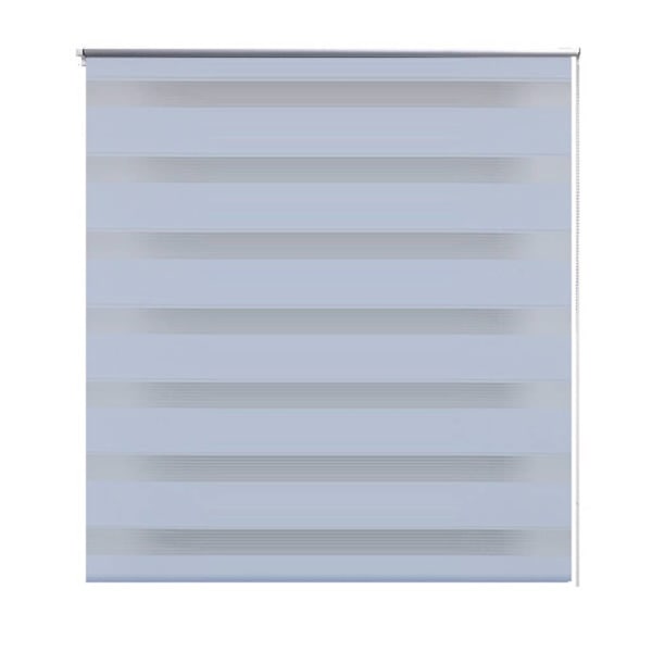 vidaXL Rullgardin randig vit 90 x 150 cm transparent Vit