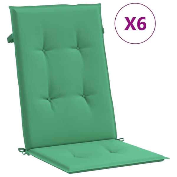 vidaXL Fällbara fåtöljer med dynor, 6 st, massivt trä, teak Brun