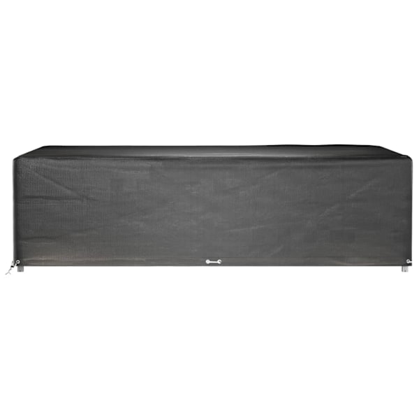 vidaXL Överdrag för utemöbler 2 st 16 ölj. 300x200x75cm rektangulärt Svart
