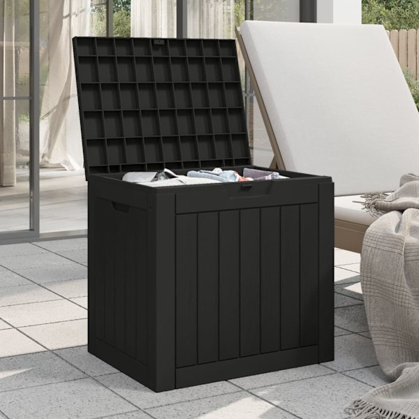 vidaXL Dynbox svart 55,5x43x53 cm polypropen Svart