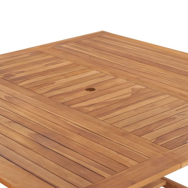 vidaXL Trädgårdsbord 150x150x76 cm massiv teak Brun