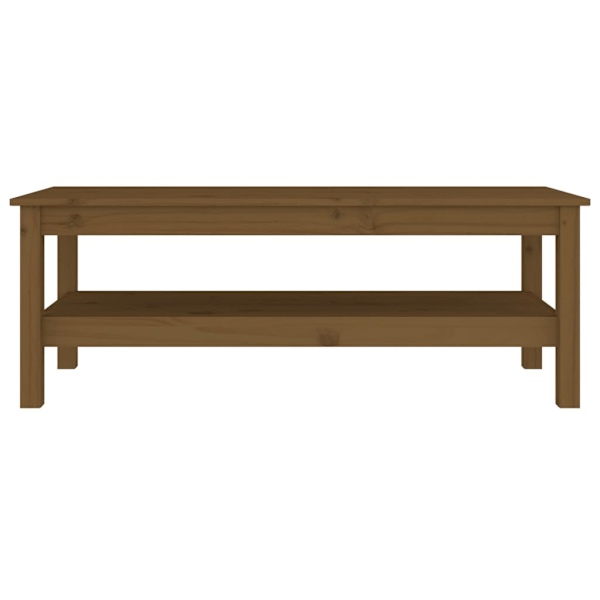 vidaXL Soffbord honungsbrun 110x50x40 cm massiv furu Brun
