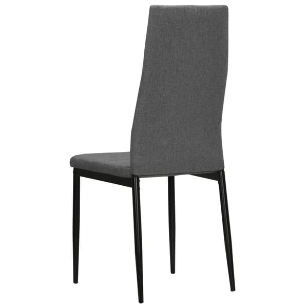 vidaXL Matstolar 4 st ljusgrå tyg grå