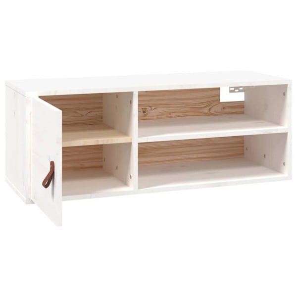 vidaXL Väggskåp vit 80x30x30 cm massiv furu Vit