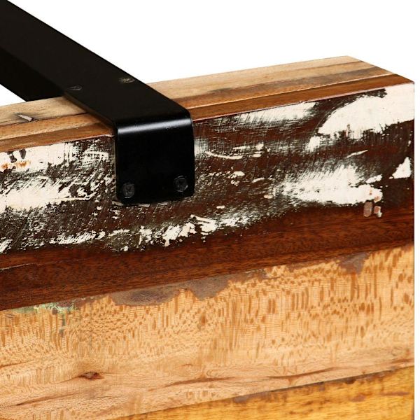 vidaXL Konsolbord massivt återvunnet trä justerbar multifärg