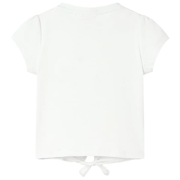 vidaXL T-shirt för barn ecru 128 Vit