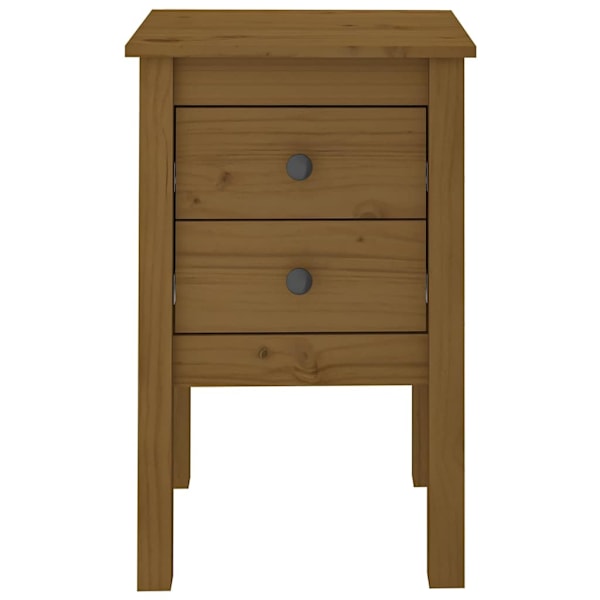 vidaXL Sängbord 2 st honungsbrun 40x35x61,5 cm massiv furu Brun