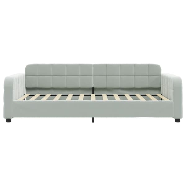vidaXL Dagbädd med madrass ljusgrå 100x200 cm sammet Grå