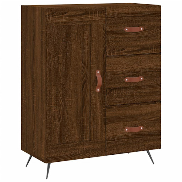 vidaXL Högskåp brun ek 69,5x34x180 cm konstruerat trä Brun