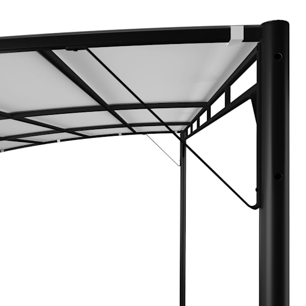 vidaXL Paviljong 4x3x2,55 m gräddvit Creme