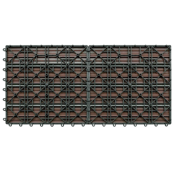 vidaXL Markplattor 6 st WPC 60x30 cm 1,08 m² brun Brun