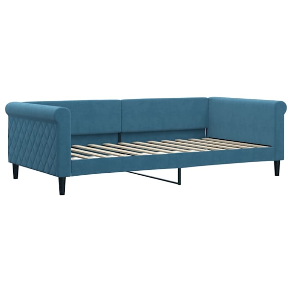 vidaXL Dagbädd med madrass blå 100x200 cm sammet Blå
