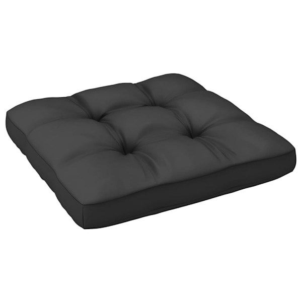 vidaXL Loungegrupp med antracitfärgade dynor 9 delar massiv furu Antracit