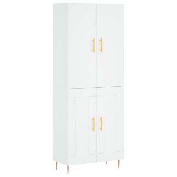 vidaXL Högskåp vit 69,5x34x180 cm konstruerat trä Vit