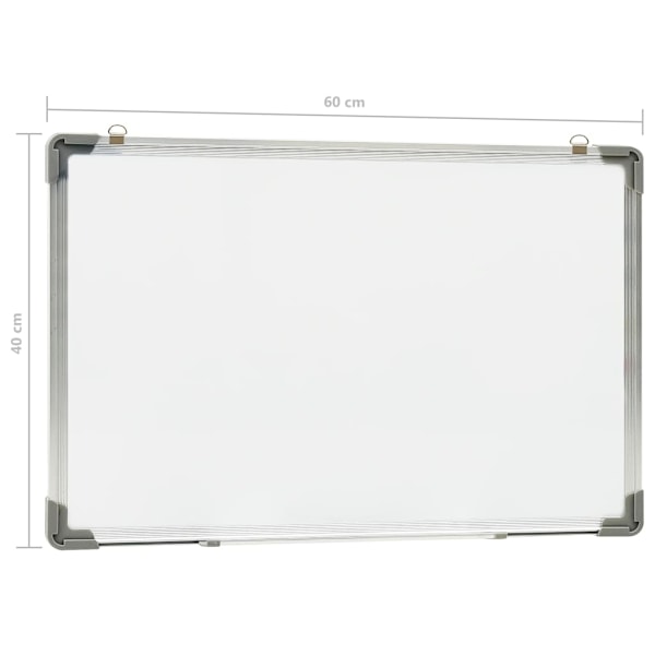 vidaXL Magnetisk whiteboard vit 60x40 cm stål Vit