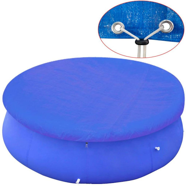 vidaXL Poolskydd 2 st för 360-367 cm rund ovanmarkspool Blå