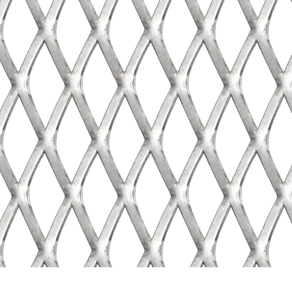 vidaXL Sträckmetall rostfritt stål 100x85 cm 20x10x2 mm Silver