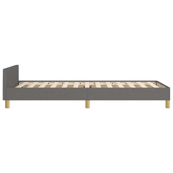 vidaXL Sängram utan madrass mörkgrå 90x200 cm tyg Grå