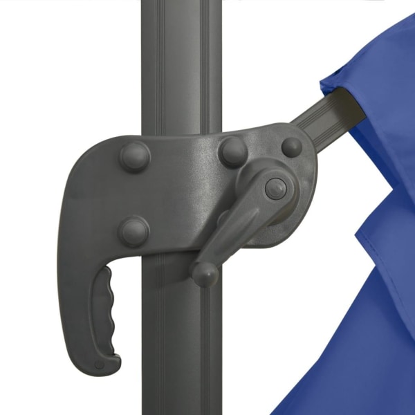 vidaXL Frihängande parasoll med ventilation azurblå 300x300 cm Blå