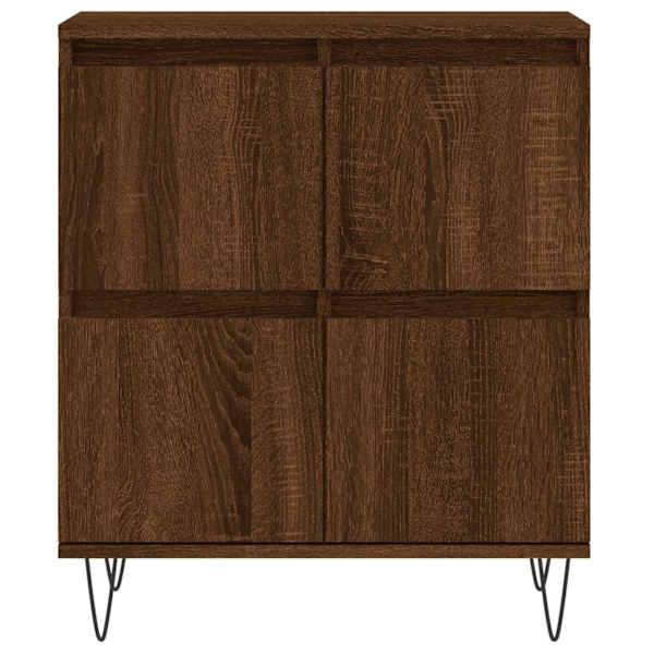 vidaXL Byrå brun ek 60x35x70 cm konstruerat trä Brun