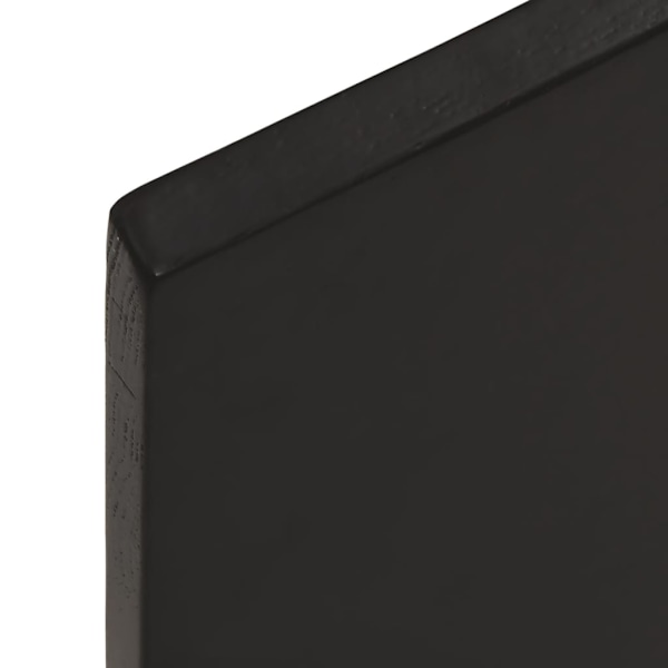 vidaXL Bordsskiva mörkbrun 80x40x2 cm behandlad massiv ek Brun