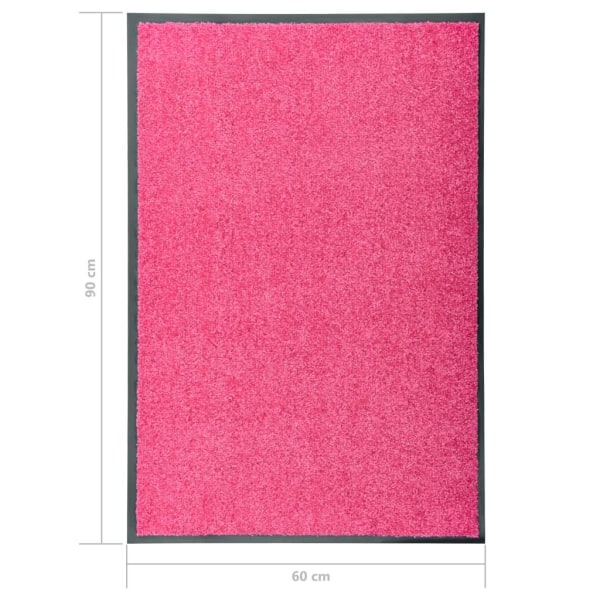 vidaXL Dörrmatta tvättbar rosa 60x90 cm Rosa