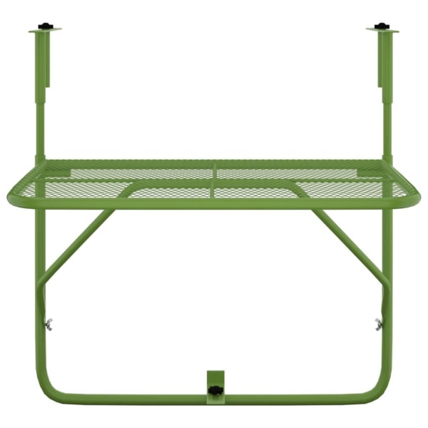 vidaXL Balkongbord grön 60x40 cm stål Grön