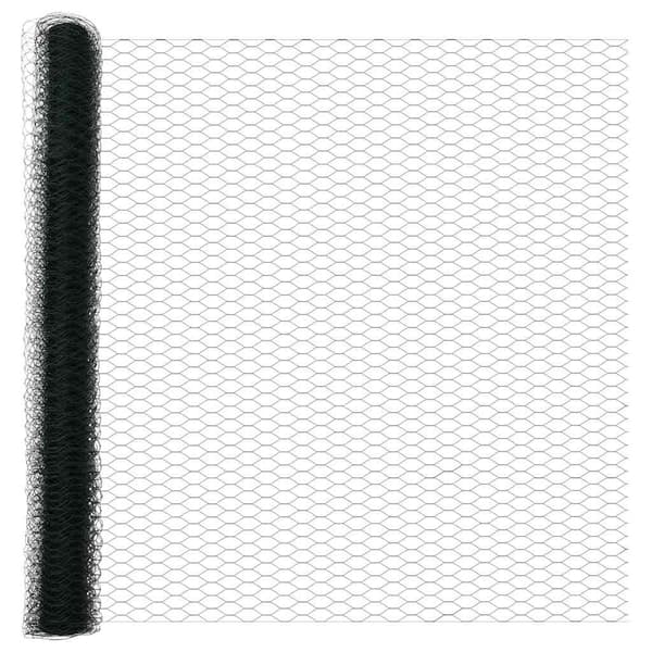 vidaXL Utomhus hexagonal stängsel med stolpe 100 x 1,6 m Grön Mesh Grön