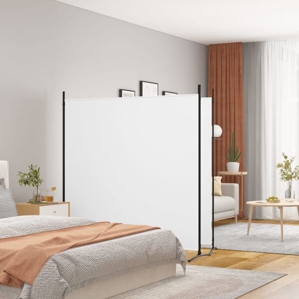 vidaXL Rumsavdelare 2 paneler vit 348x180 cm tyg Vit