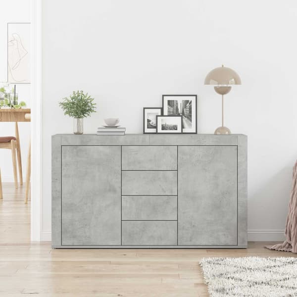vidaXL Sideboard Betonggrå 120 x 36 x 69 cm Konstruerat trä Grå