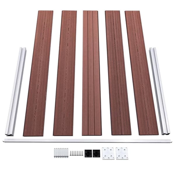 vidaXL Staketpanel WPC 526x106 cm brun Brun