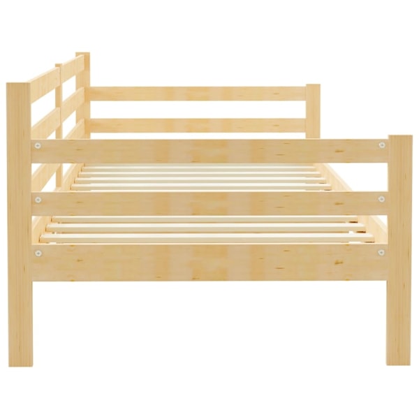 vidaXL Dagbädd massiv furu 90x200 cm Brun