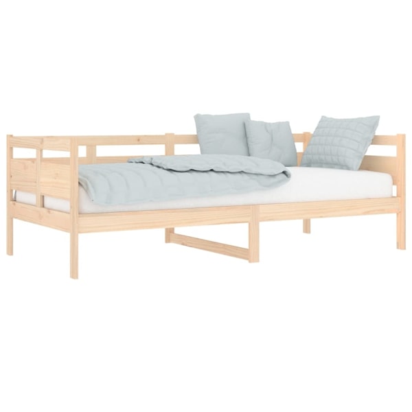 vidaXL Dagbädd 90x200 cm massiv furu Brun