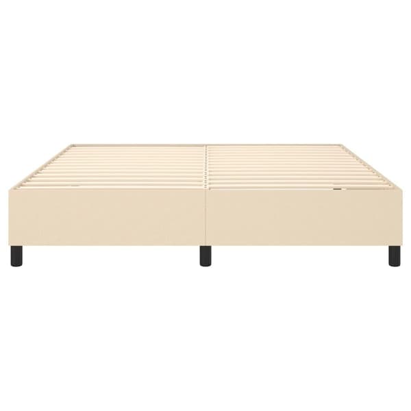 vidaXL Ramsäng gräddvit 180x200 cm tyg Kräm