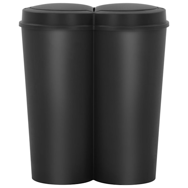 vidaXL Dubbel sophink svart 50 L Svart
