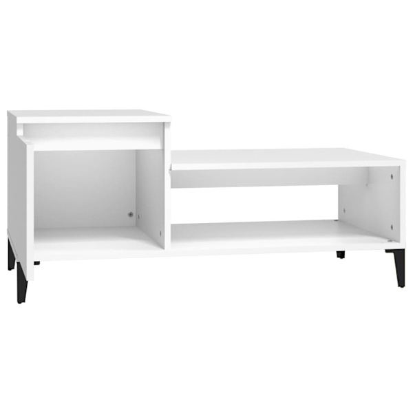 vidaXL Soffbord vit 100x50x45 cm konstruerat trä Vit