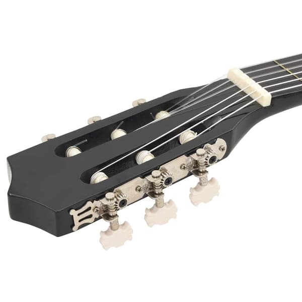 vidaXL Gitarr 12 delar med 6 strängar western svart 38" Svart