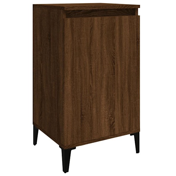vidaXL Sängbord rökfärgad brun ek 40x35x70 cm konstruerat trä Brun