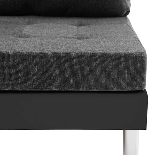 vidaXL Modulsoffa konstläder svart Svart