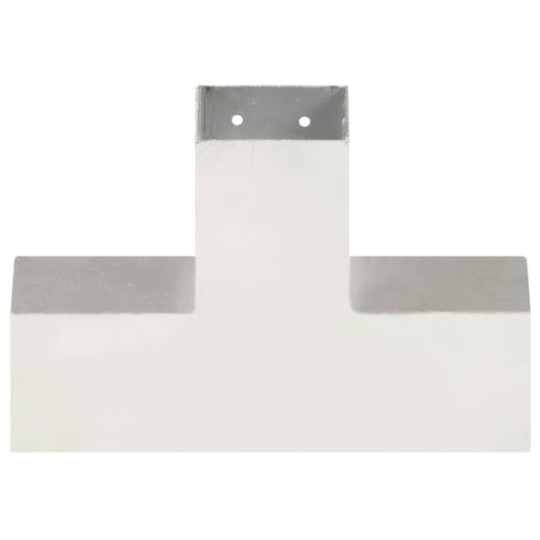 vidaXL Stolpbeslag 4 st X-form galvaniserad metall 81x81 mm Silver