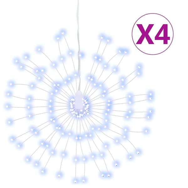 vidaXL Julbelysning 4 st 140 LED kallvit 17 cm Cold white