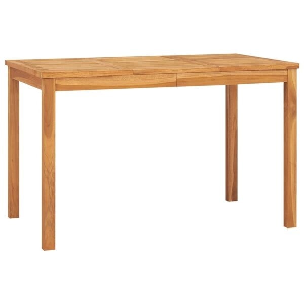 vidaXL Trädgårdsbord 120x70x77 cm massiv teak Brun