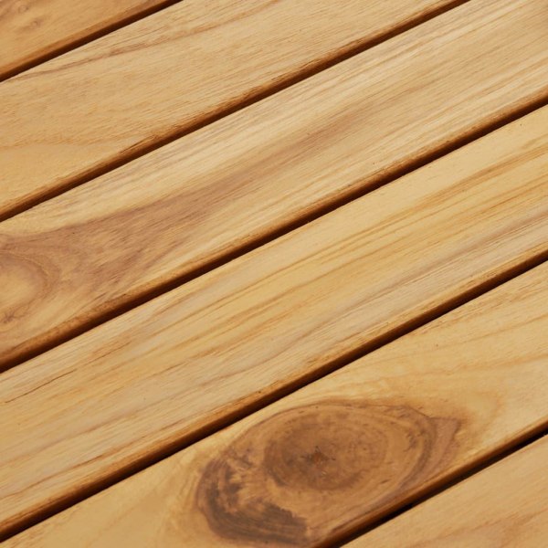 vidaXL Trall 10 st 30x30 cm massiv teak vertikalt mönster Brun